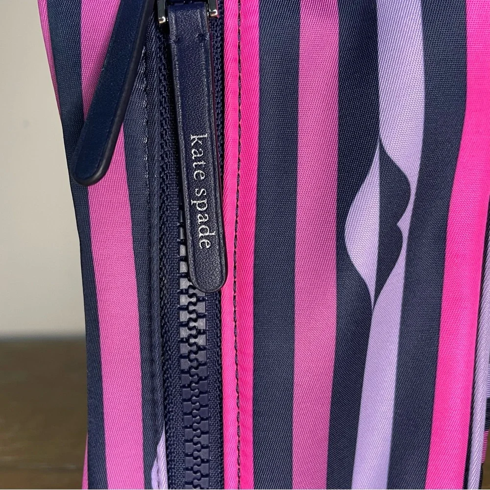 Kate Spade Jae Nylon Lip Print Travel Cosmetic Bag